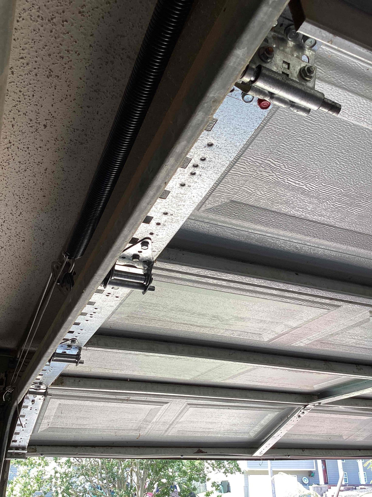 Garage door spring and lifting hardware inspected by Lift Doctors